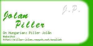 jolan piller business card