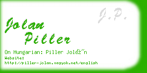 jolan piller business card